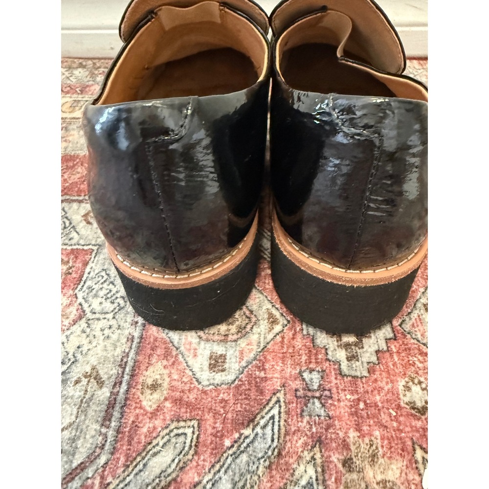 Sofft Black Patent Leather Loafers Horsebit Buckle Platform‎ Women's Size 9M - Picture 4 of 7